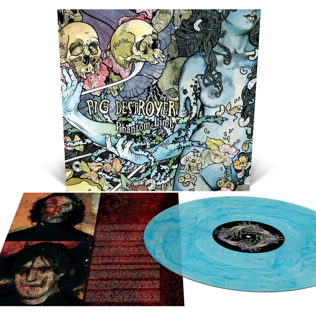 Pig Destroyer - Phantom Limb Vinyl - Clear with Blue Marble LP - Blastbeats Vinyl