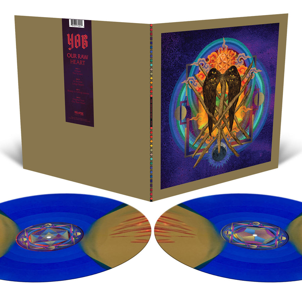 YOB - Our Raw Heart - Blue/Gold Splatter Colored Vinyl LP - Blastbeats Vinyl